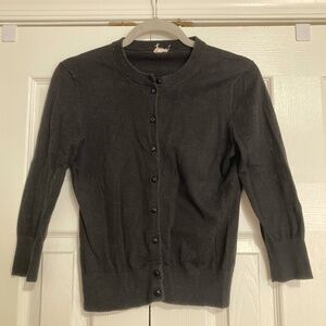 J. Crew | Black cardigan.